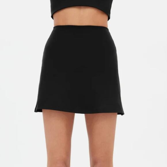 NWT Girlfriend Collective Sport Skort Mini Skirt S Black Compressive High Rise - Picture 1 of 12